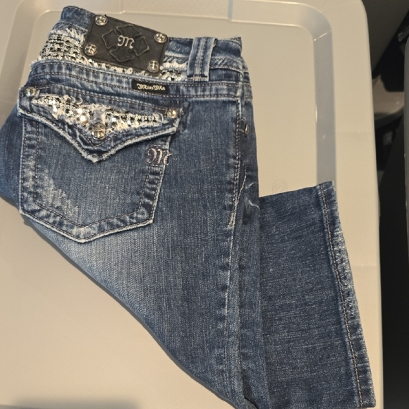 Miss Me Denim Bermuda Shorts - Dark Blue - Picture 4 of 6